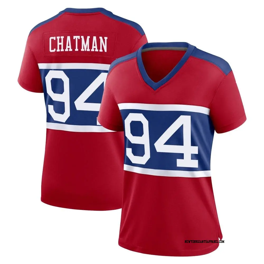 Game Red Women's Elijah Chatman New York Giants Century Alternate Jersey