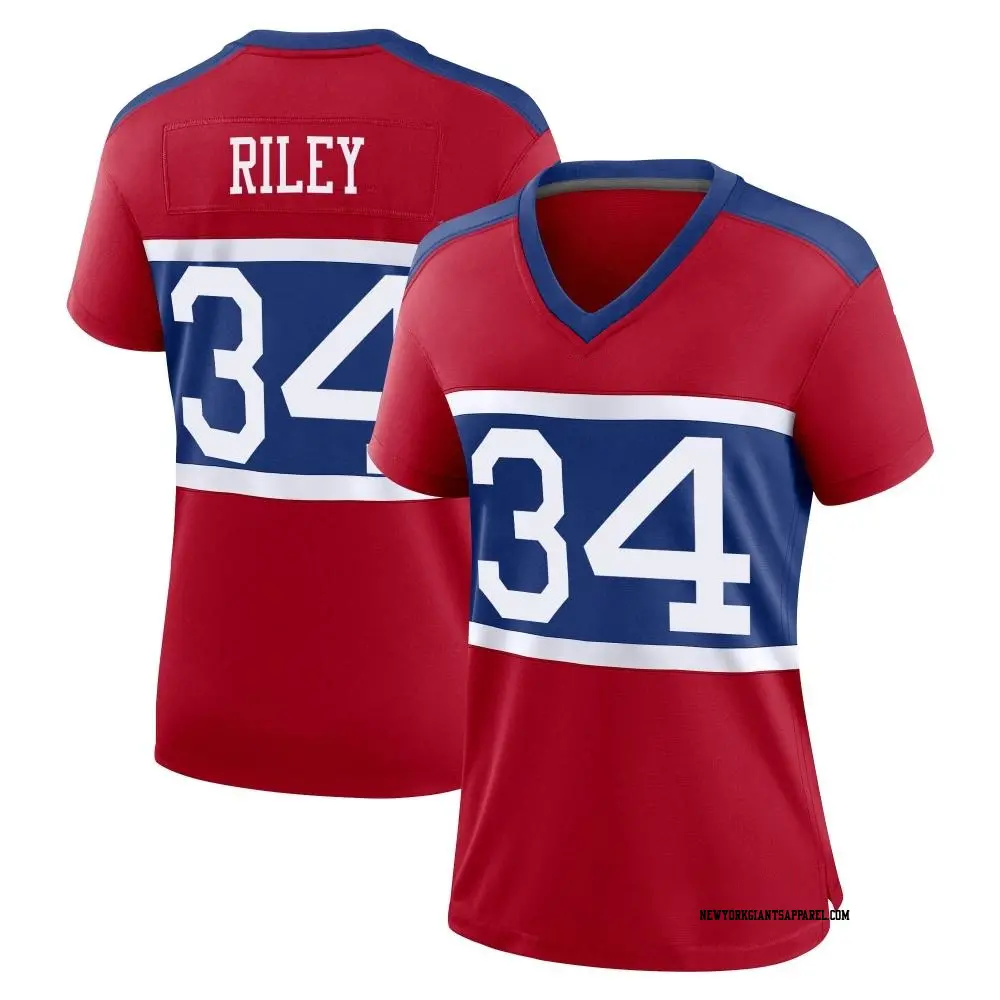 Game Red Women's Elijah Riley New York Giants Century Alternate Jersey