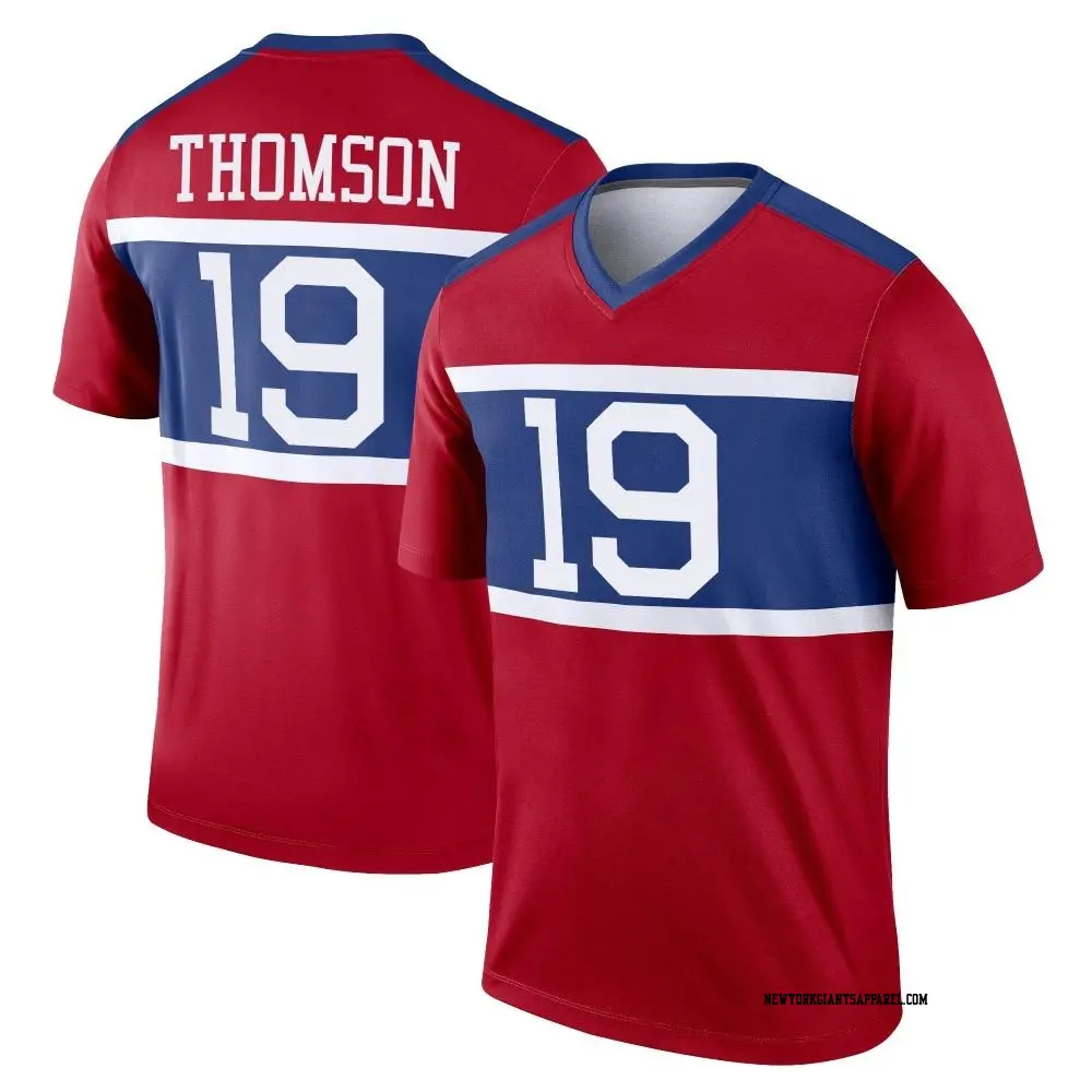 Legend Red Men's Bobby Thomson New York Giants Century Alternate Jersey