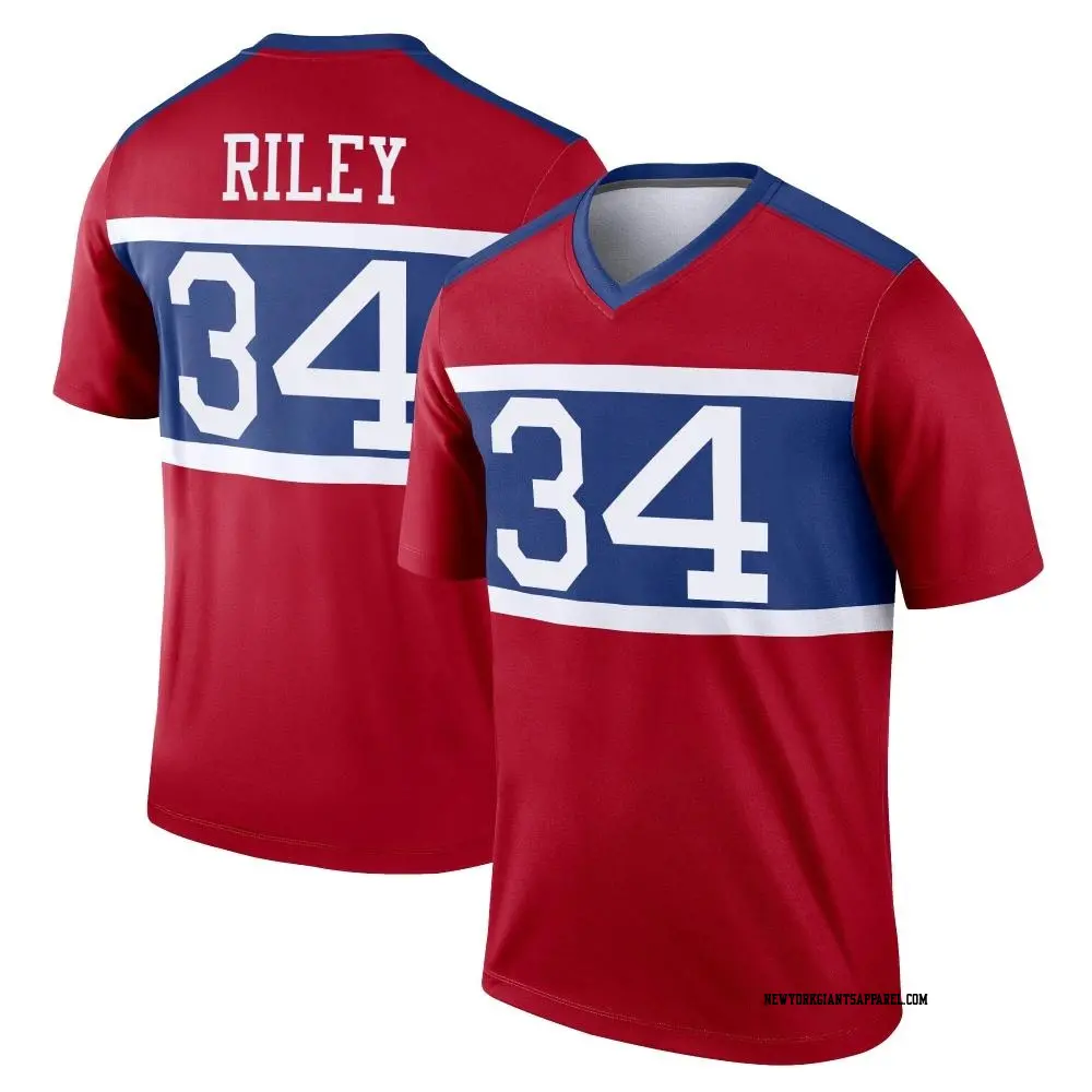 Legend Red Men's Elijah Riley New York Giants Century Alternate Jersey