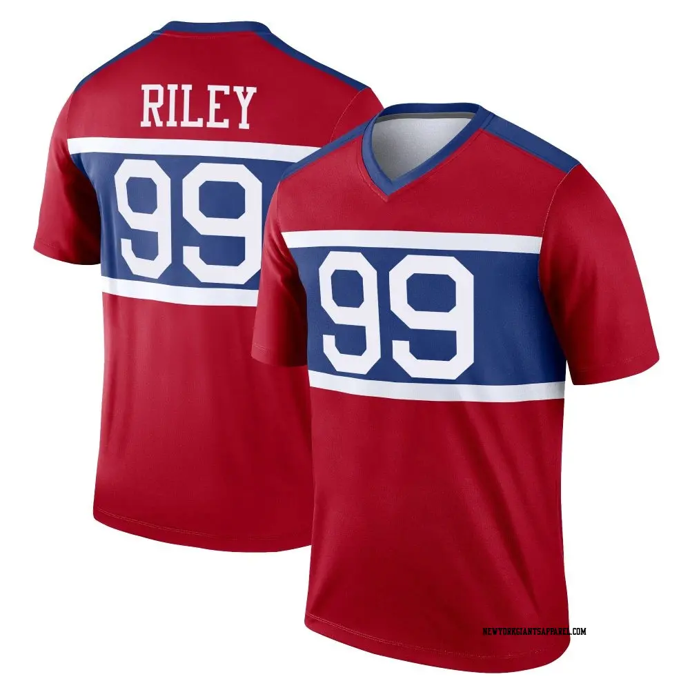 Legend Red Men's Jordon Riley New York Giants Century Alternate Jersey