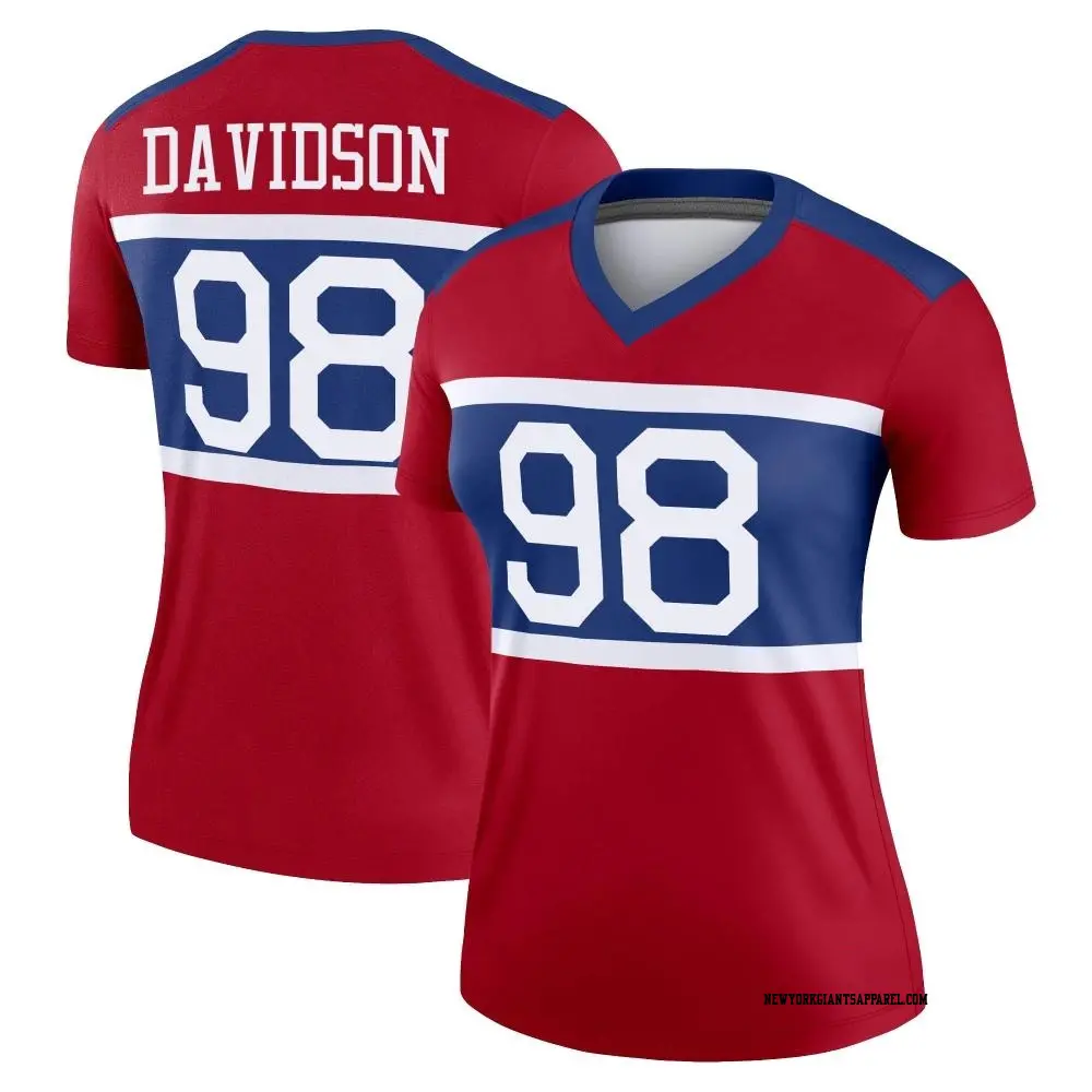 Legend Red Women's D.J. Davidson New York Giants Century Alternate Jersey