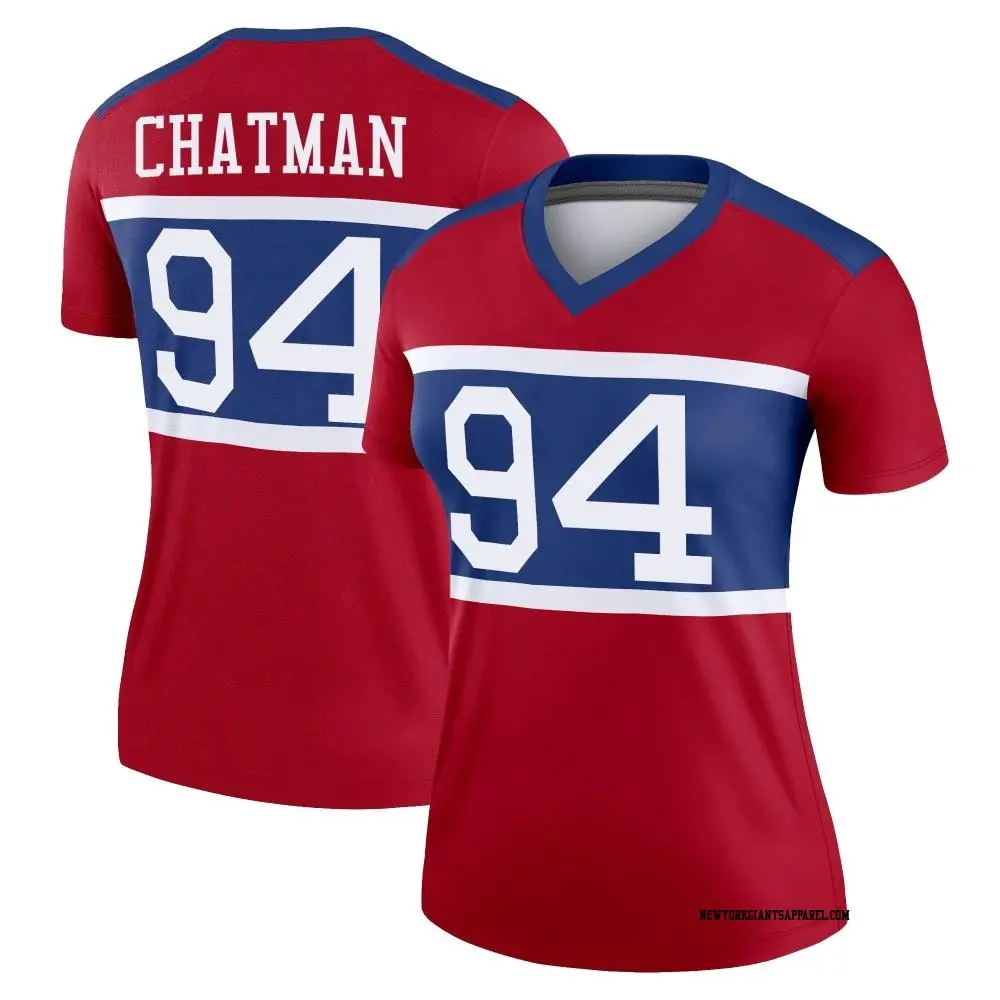Legend Red Women's Elijah Chatman New York Giants Century Alternate Jersey