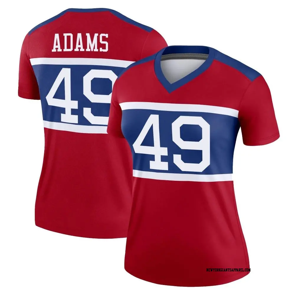 Legend Red Women's Matthew Adams New York Giants Century Alternate Jersey