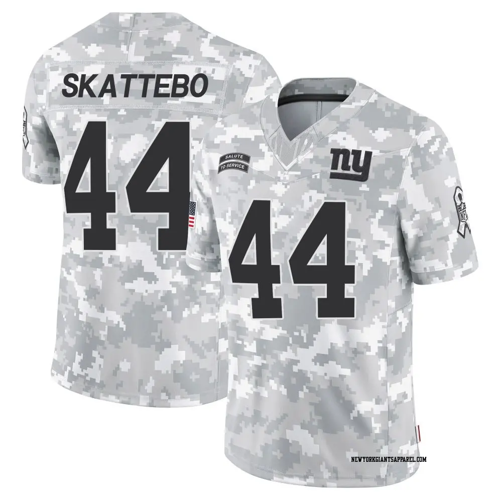Limited Arctic Camo Men's Cam Skattebo New York Giants 2024 Salute to Service Jersey