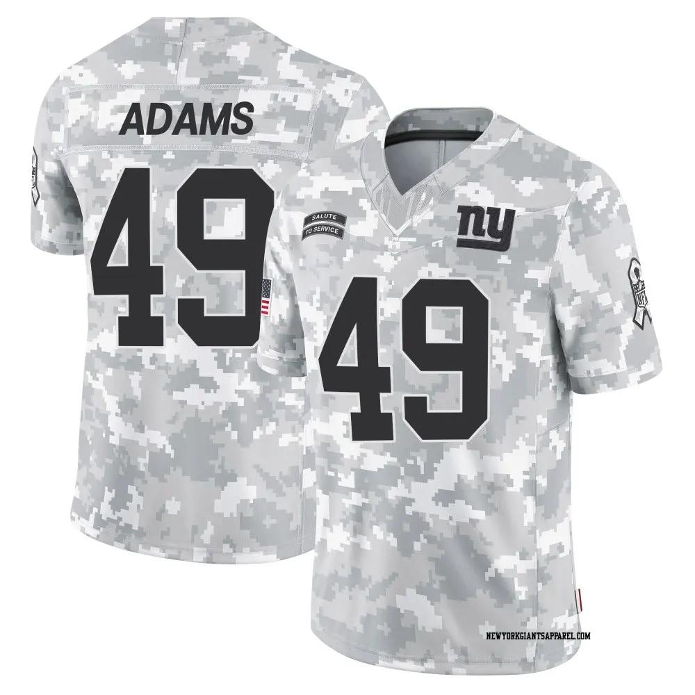 Limited Arctic Camo Men's Matthew Adams New York Giants 2024 Salute to Service Jersey