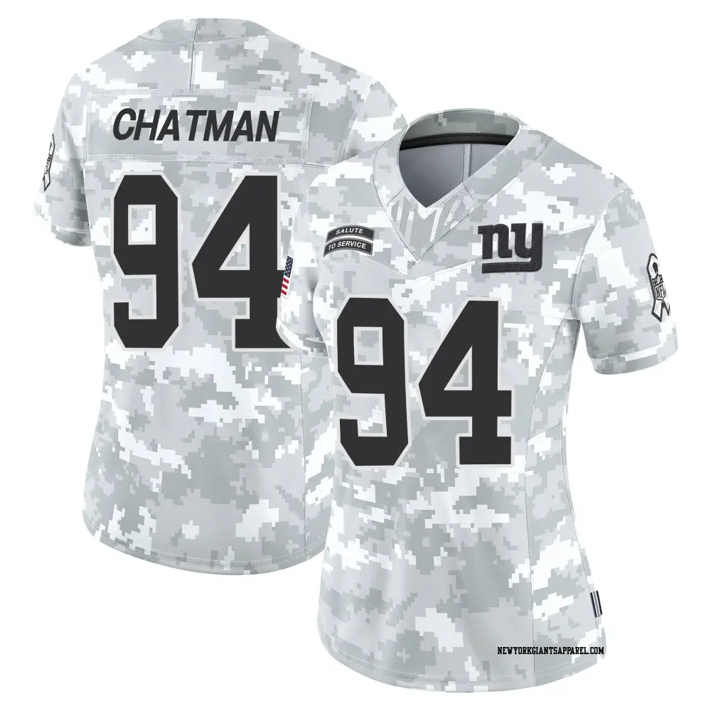 Limited Arctic Camo Women's Elijah Chatman New York Giants 2024 Salute to Service Jersey