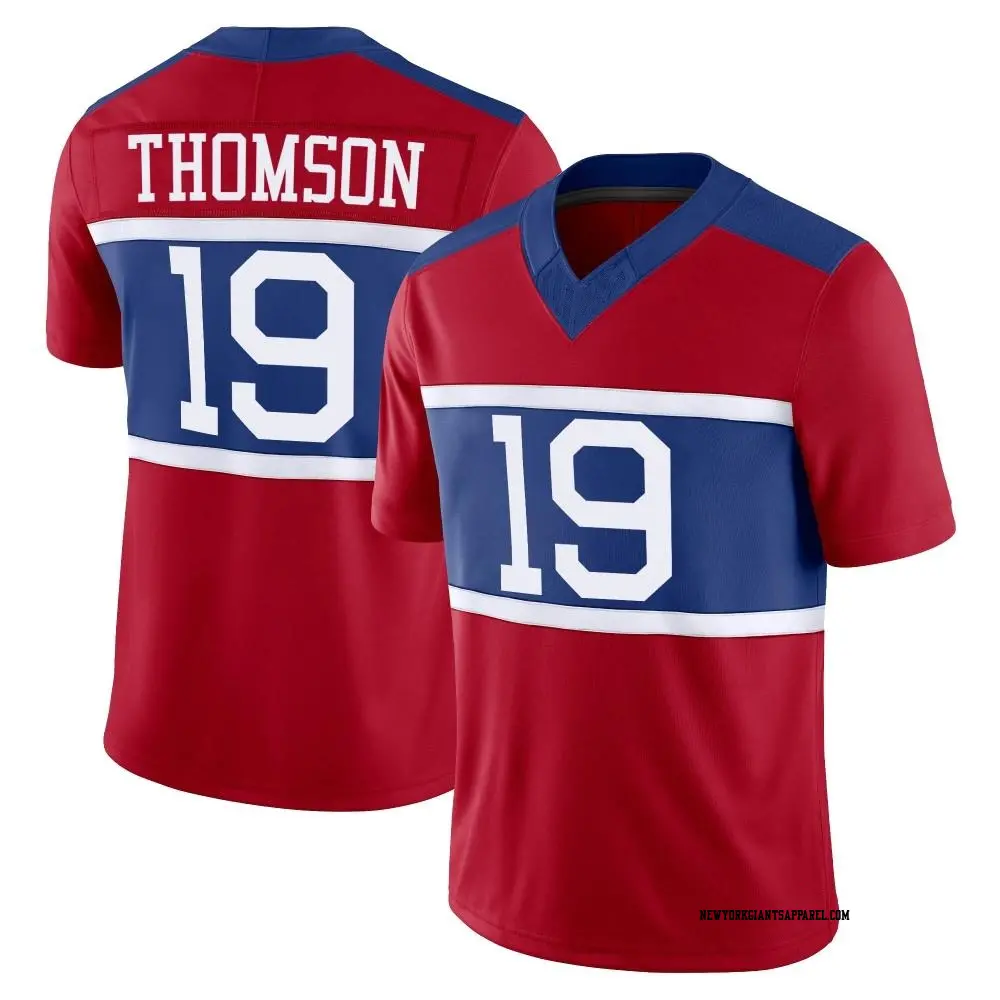 Limited Red Men's Bobby Thomson New York Giants Century Alternate Vapor F.U.S.E. Jersey