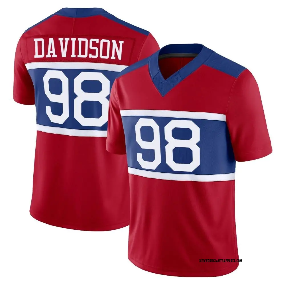 Limited Red Men's D.J. Davidson New York Giants Century Alternate Vapor F.U.S.E. Jersey