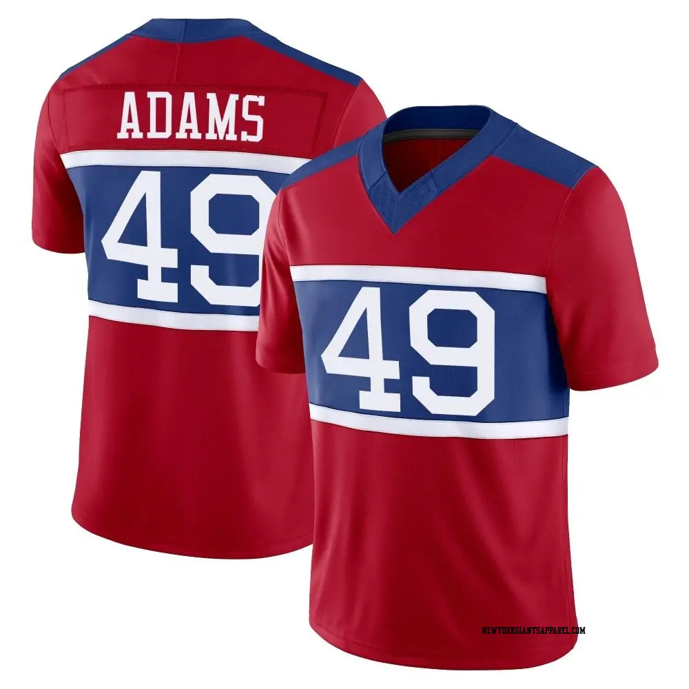 Limited Red Men's Matthew Adams New York Giants Century Alternate Vapor F.U.S.E. Jersey