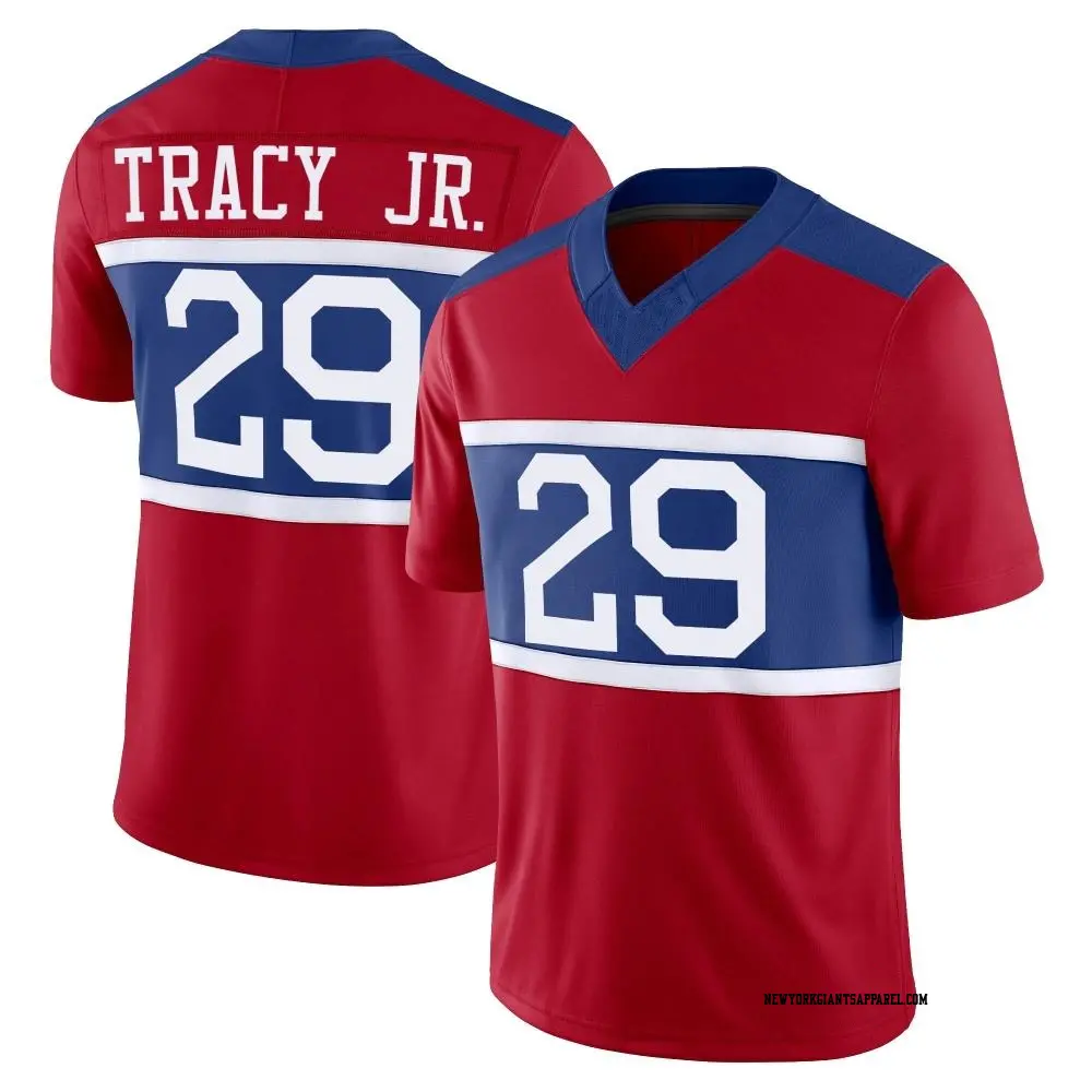 Limited Red Men's Tyrone Tracy Jr. New York Giants Century Alternate Vapor F.U.S.E. Jersey
