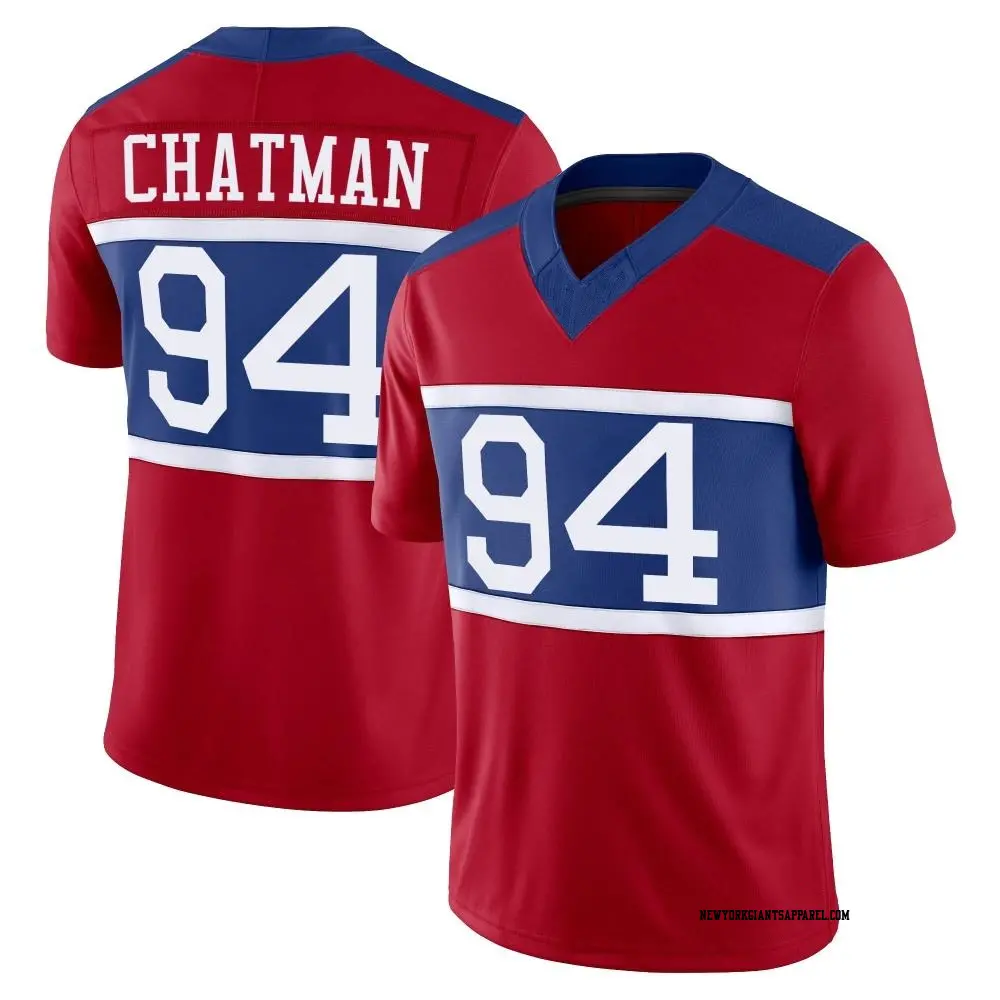 Limited Red Youth Elijah Chatman New York Giants Century Alternate Vapor F.U.S.E. Jersey