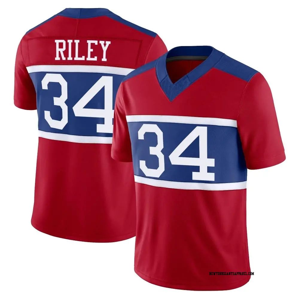 Limited Red Youth Elijah Riley New York Giants Century Alternate Vapor F.U.S.E. Jersey